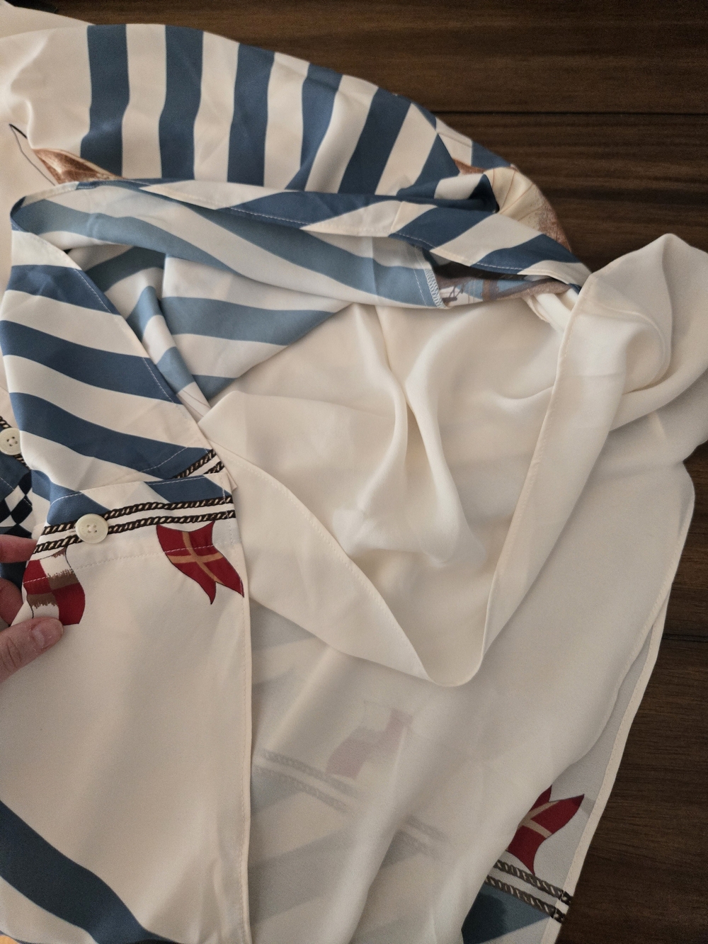 Lauren Ralph Lauren Sailboat Stripe Midi Skirt Nautical Sailboats - Picture 11 of 16